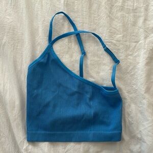 Colsie Blue One Shoulder Workout Top | Size XS